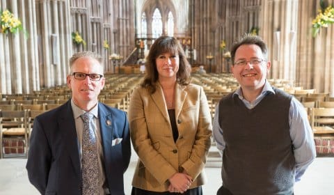 Members of the Lichfield Cathedral gala dinner organising committee Martin Smith, Tracie Errington and Jason Dyer