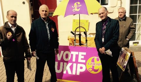 UKIP's Dave Woodhead, John Rackham, Jeff Sheriff and Tom Lenton