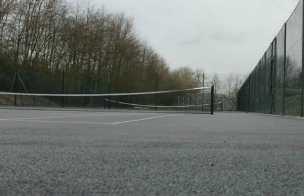 The finished courts. Pic: Alrewas Tennis Club