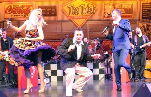 The cast of Let's Twist Again