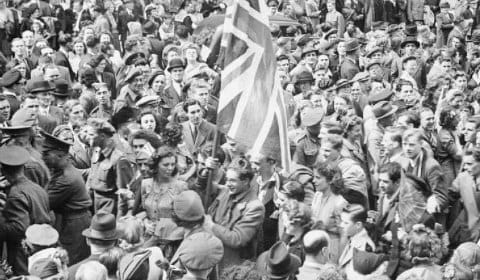 VE Day celebrations in 1945
