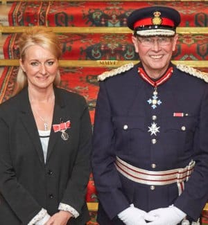 Ashley Hall with the Lord-Lieutenant, Ian Dudson CBE CStJ