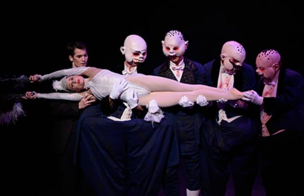 Jenna Roberts as Roast Swan with performers from Birmingham Royal Ballet. Pic: Bill Cooper