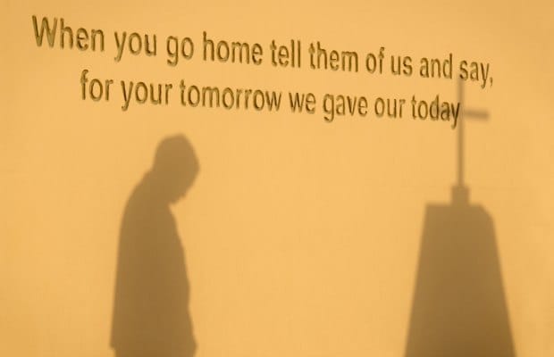 Part of the Bastion Memorial wall