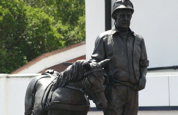 The SCAMP statue in Burntwood