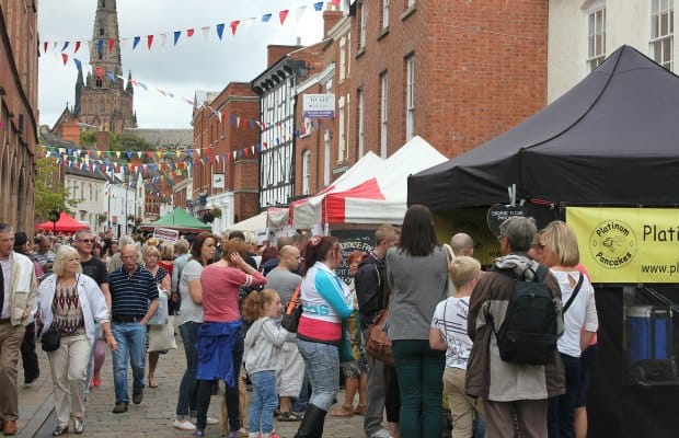 The Lichfield Food Festival market