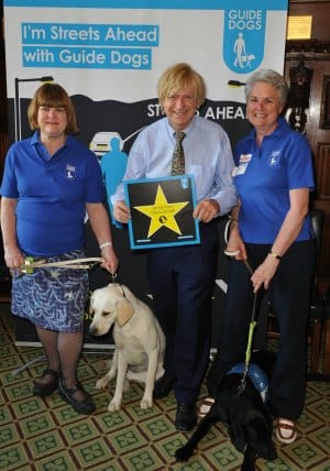 Michael Fabricant with representatives from Guide Dogs for the Blind