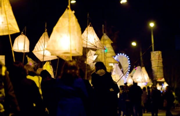 A lantern parade in Burntwood