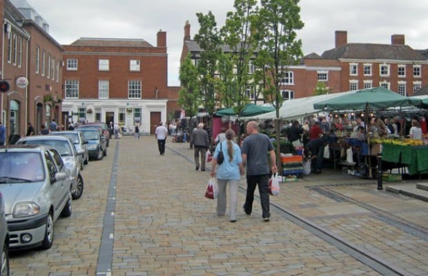 City centre paving