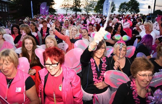 Women taking part in the St Giles Hospice Solstice Walk