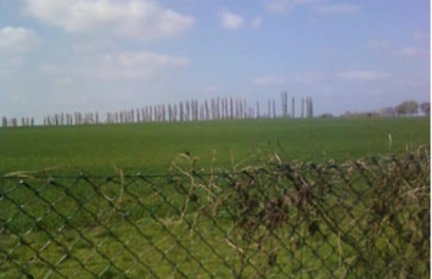 The site of the proposed housing development in Streethay