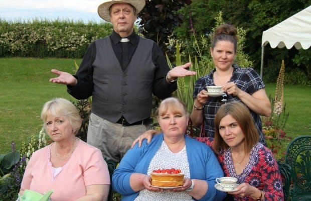 Entertaining Angels stars Brian Asbury, Nicola Peace, Ruth Hawkins, Sue Carter and Christine Kernahan