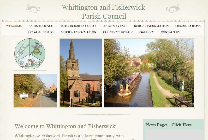 The Whittington and Fisherwick Parish Council website