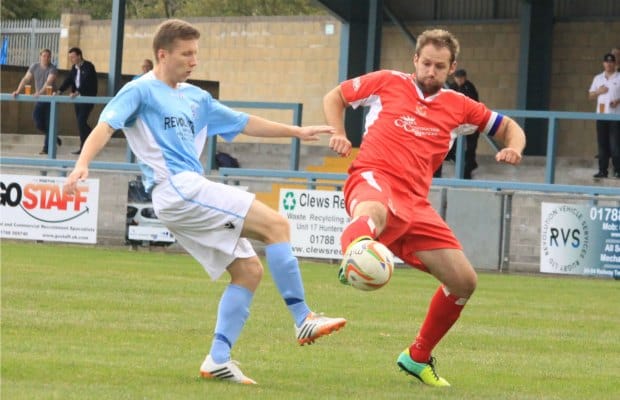 Chris Slater makes a challenge. Pic: Dave Birt
