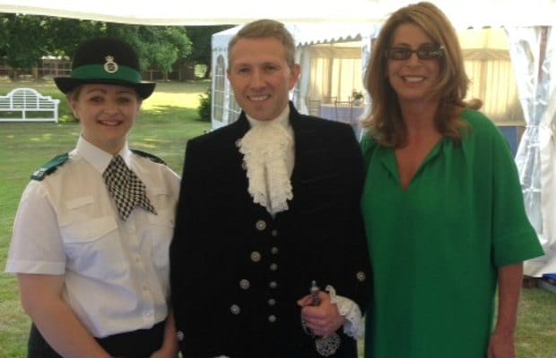 Cadet Ellie Gould, High Sheriff Johnny Leavesley and Deputy Police and Crime Commissioner Sue Arnold