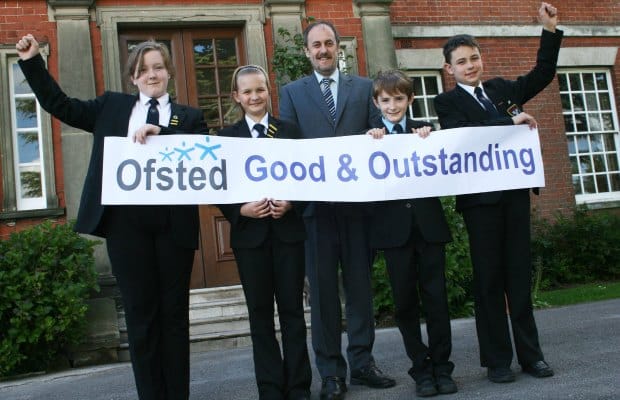 Niamh Padley, Lois Pickard, headteacher Dr Daryl Brown, Zack Gambrell and Sam Eden