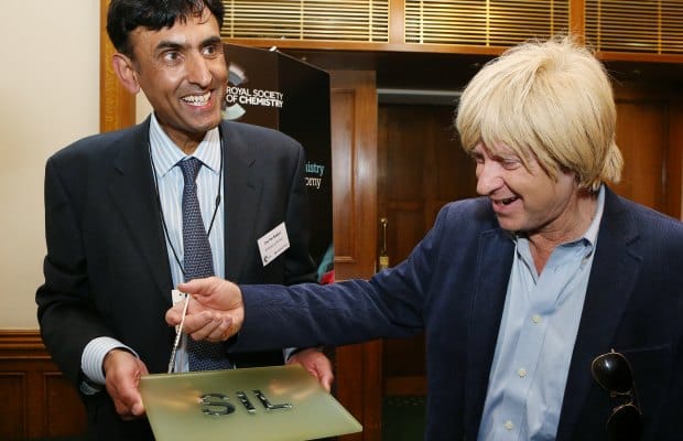 Michael Fabricant MP with Prof Jas Pal Badyal from the University of Durham