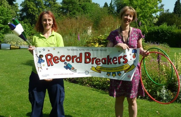 Ruth Witczak and Liz Leyshon get ready for the record breakers trail in Beacon Park