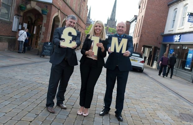 Simon Lumb, Michelle Baker and Paul Maddox give their support to the Lichfield BID