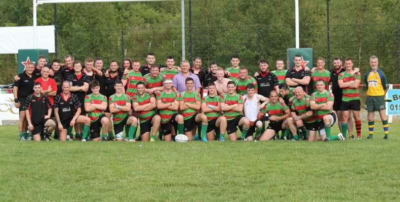 The teams line-up during the recent President's Day at Burntwood RUFC