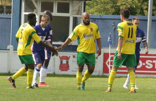 Karl Hawley is congratulated. Pic: Dave Birt