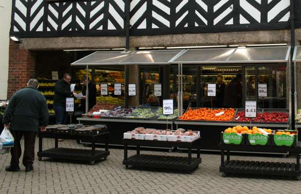 The Joe Richards fruit and veg shop in Lichfield