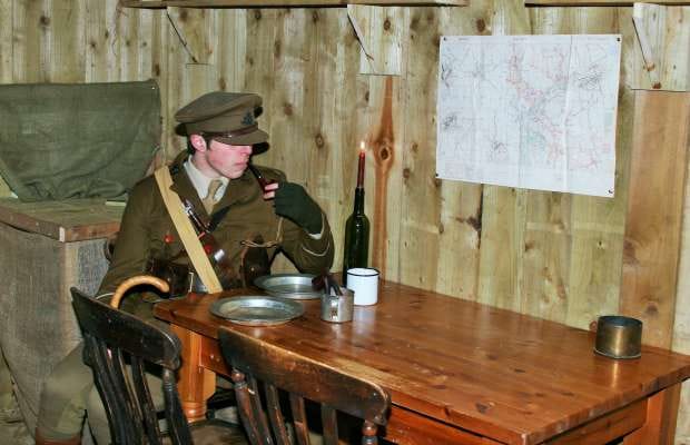 The trench dug out at the Staffordshire Regiment Museum