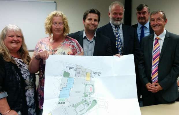 Representatives from Burntwood Town Council, Lichfield District Council and LCP