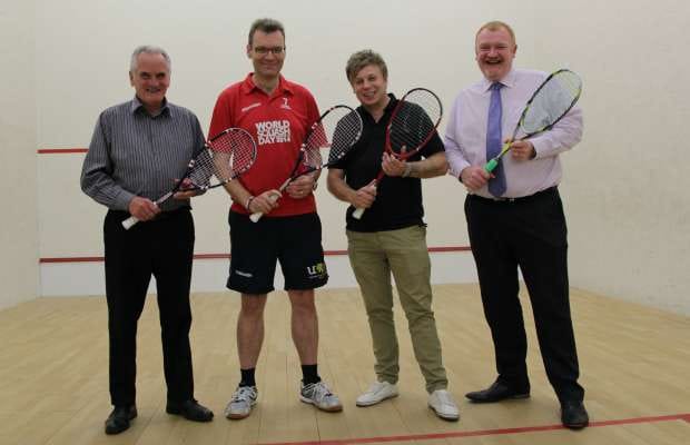 Representatives from Lichfield Squash Club and Tempest Ford