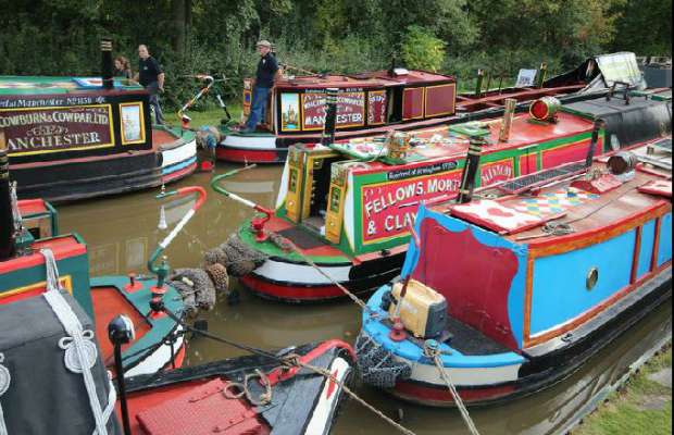 Boats at the 2013 Huddlesford Heritage Gathering