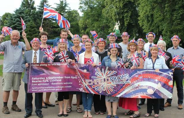Some of the Lichfield Proms in Beacon Park sponsors