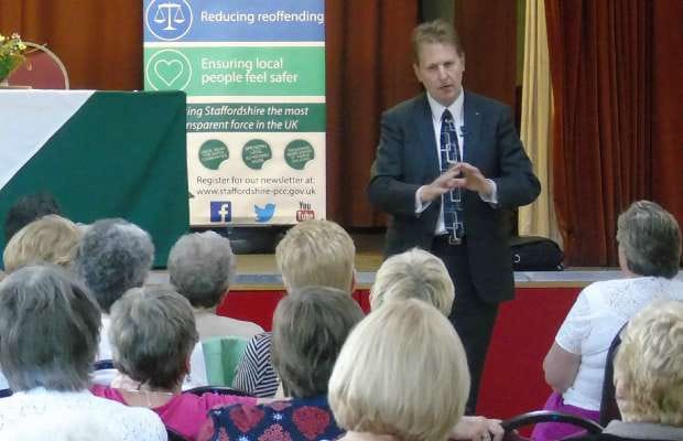 Matthew Ellis talking to Burntwood Women's Institute