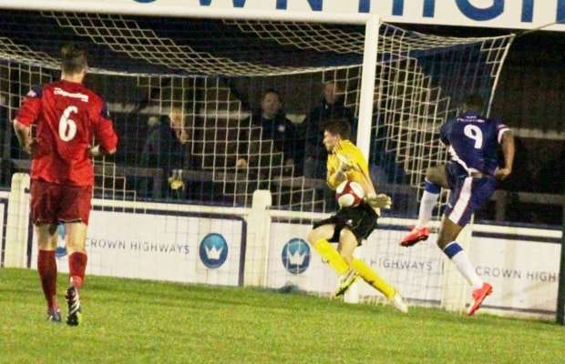 Nathan Waite is denied. Pic: Dave Birt