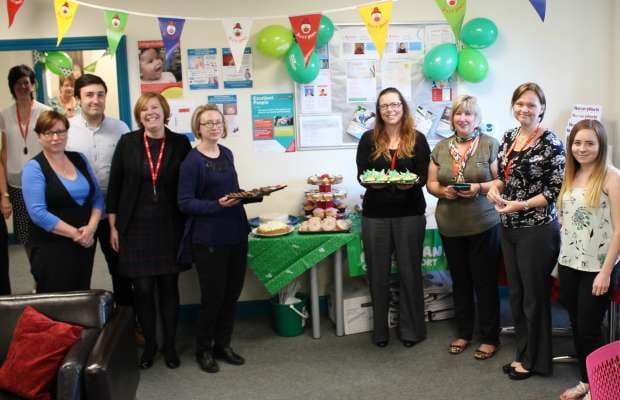 Busy Bees staff at their Macmillan coffee morning event