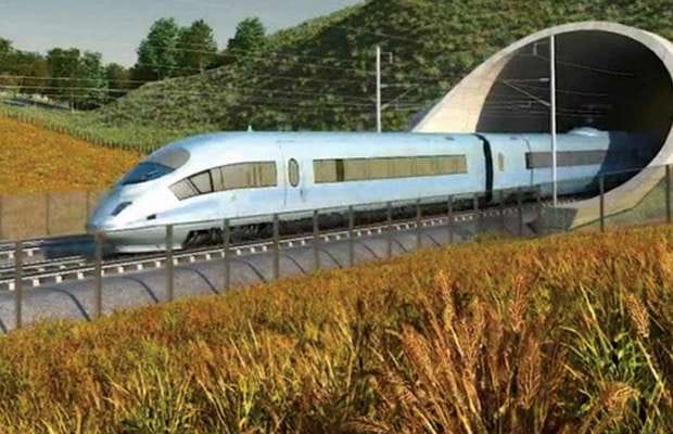 An artist's impression of HS2