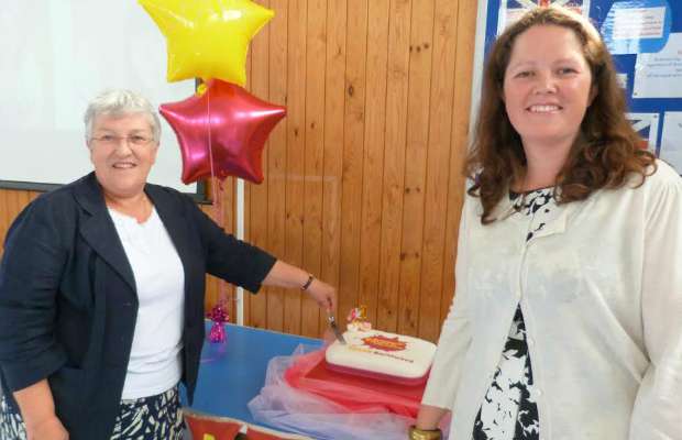 Cllr Sue Woodward and Esther Allen at the Spark launch