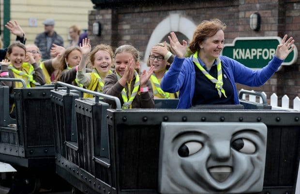 Brownies on the Troublesome Trucks ride at Drayton Manor