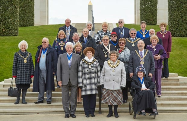 Civic leaders at the National Memorial Arboretum