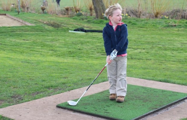 Fraser Hamilton-Wright on the first tee at Beacon Park