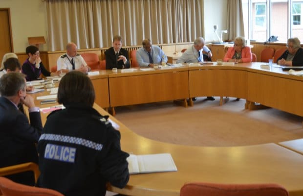 Matthew Ellis talking to the new Lichfield Safer Neighbourhood Panel