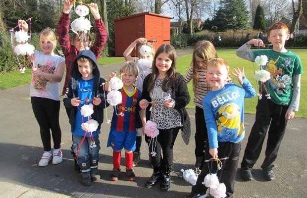 Youngsters at a Puppet Lab session in Beacon Park