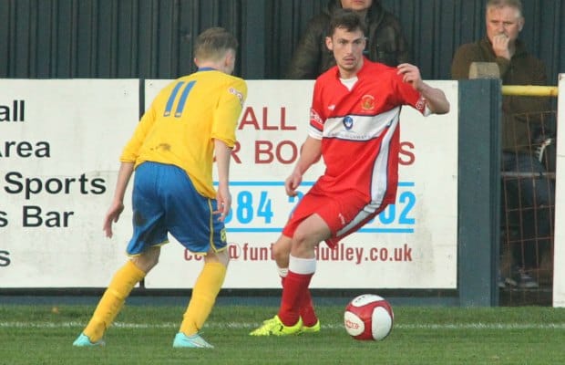 George Washbourne looks to set off a Chasetown attack. Pic: Dave Birt