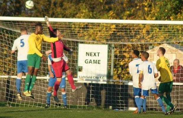 Action from Lichfield City FC v Bolehall Swifts. Pic: Mick Tyler