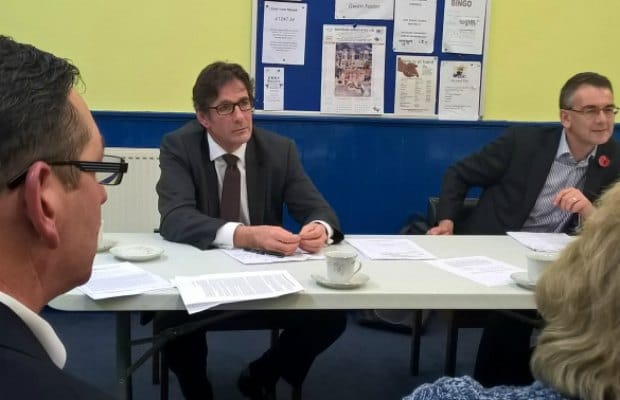 Lord Fox talking at the Lib Dem meeting