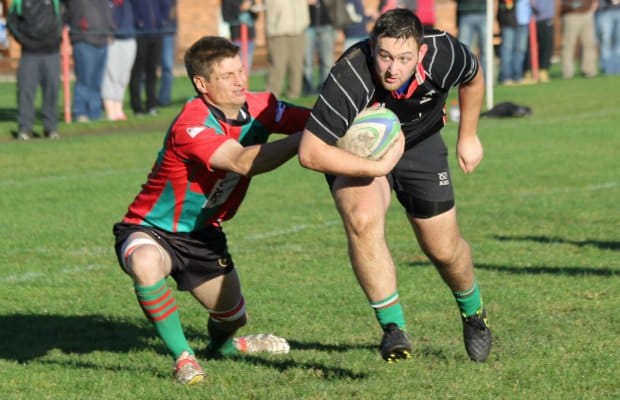 Luke Rookyard tries to break away. Pic: Joanne Gough