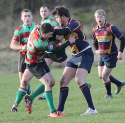 Ben Holt tried to break up an attack. Pic: Joanne Gough