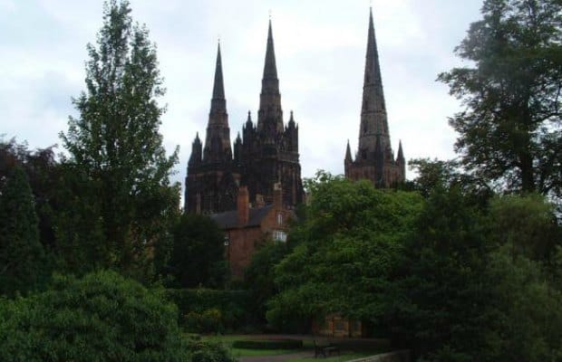 Lichfield Cathedral from Minster Pool. Pic: Andy Malbon