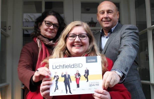 Morag Pringle with members of the Lichfield BID