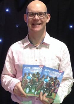 Tim Ford with the new Lichfield Garrick programme