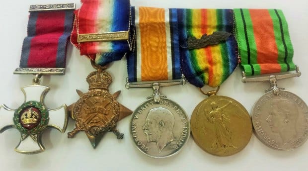 Some of the returned medals